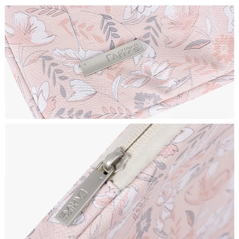 14 Inch Light Pink Laptop Sleeve with Telescoping Handle
