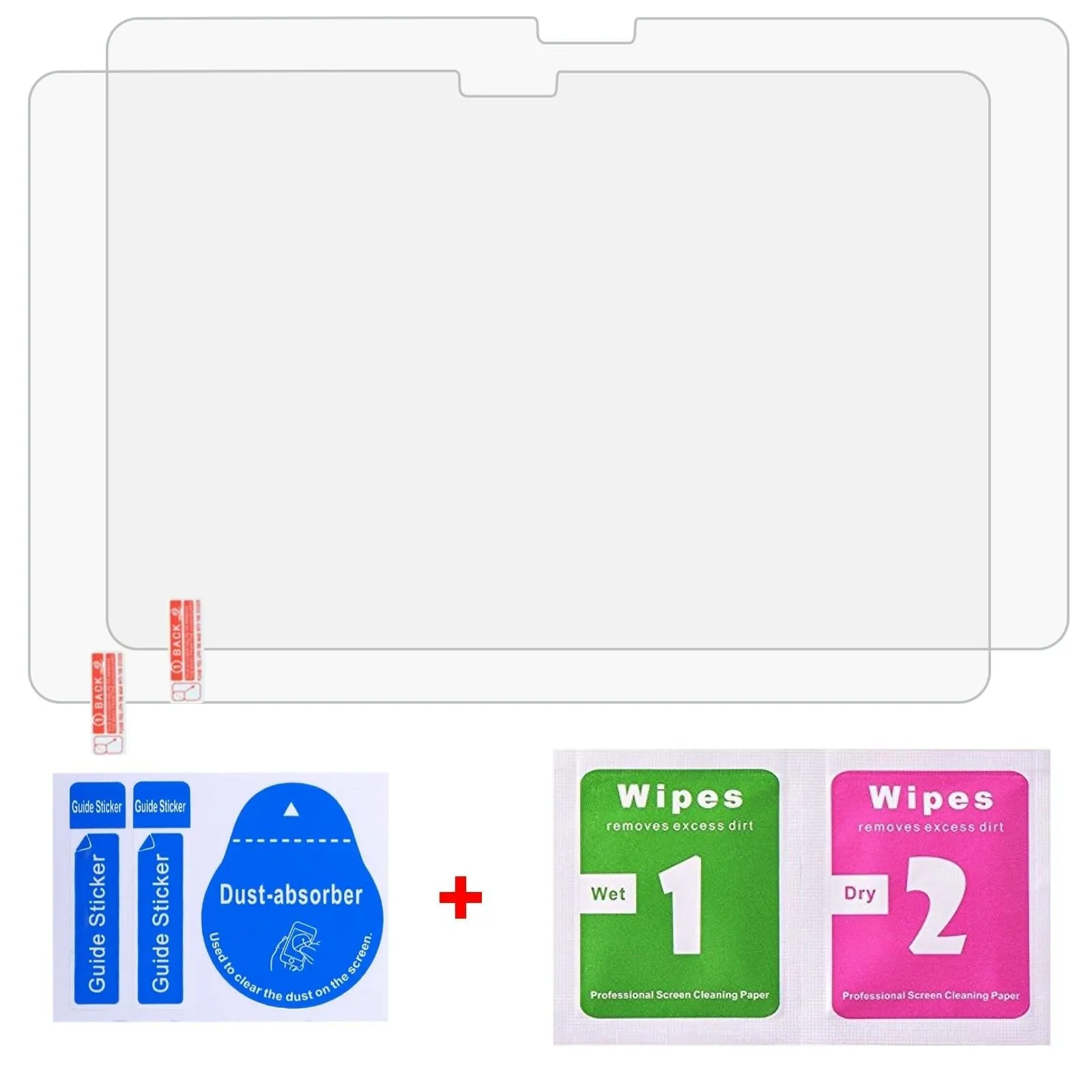 2-Pack Tempered Glass Film For Teclast M40 Air - 9H 0.3Mm Thickness
