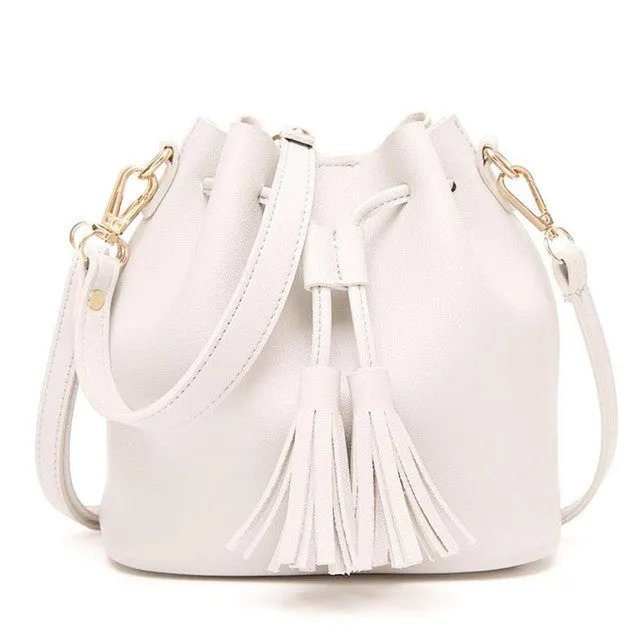 2017 Xiniu Women Leather Drawstring crossbody bags for women