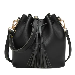 2017 Xiniu Women Leather Drawstring crossbody bags for women
