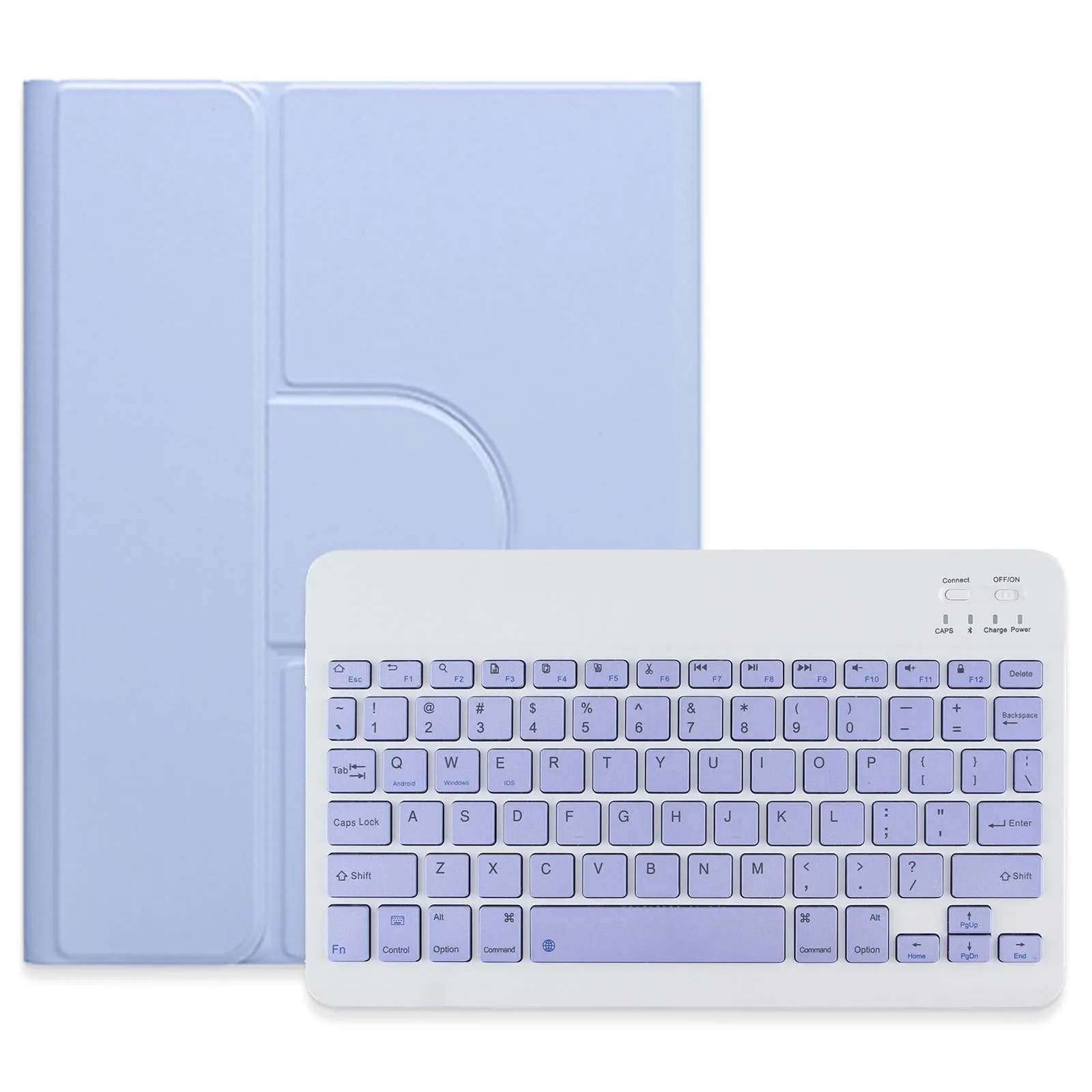 360 Degree Rotatable Bluetooth Keyboard Leather Case - Square Button