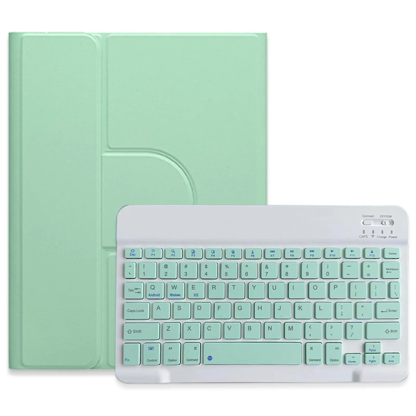 360 Degree Rotatable Bluetooth Keyboard Leather Case - Square Button