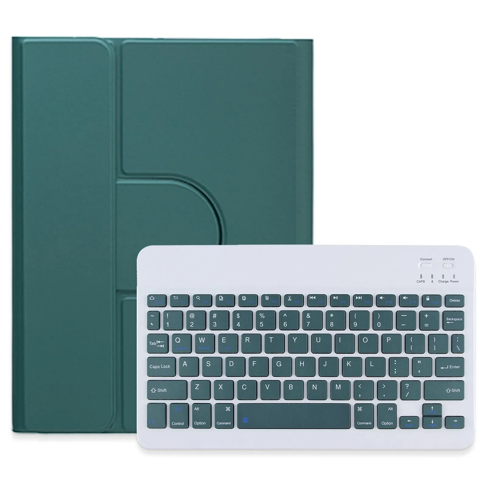 360 Degree Rotatable Bluetooth Keyboard Leather Case - Square Button