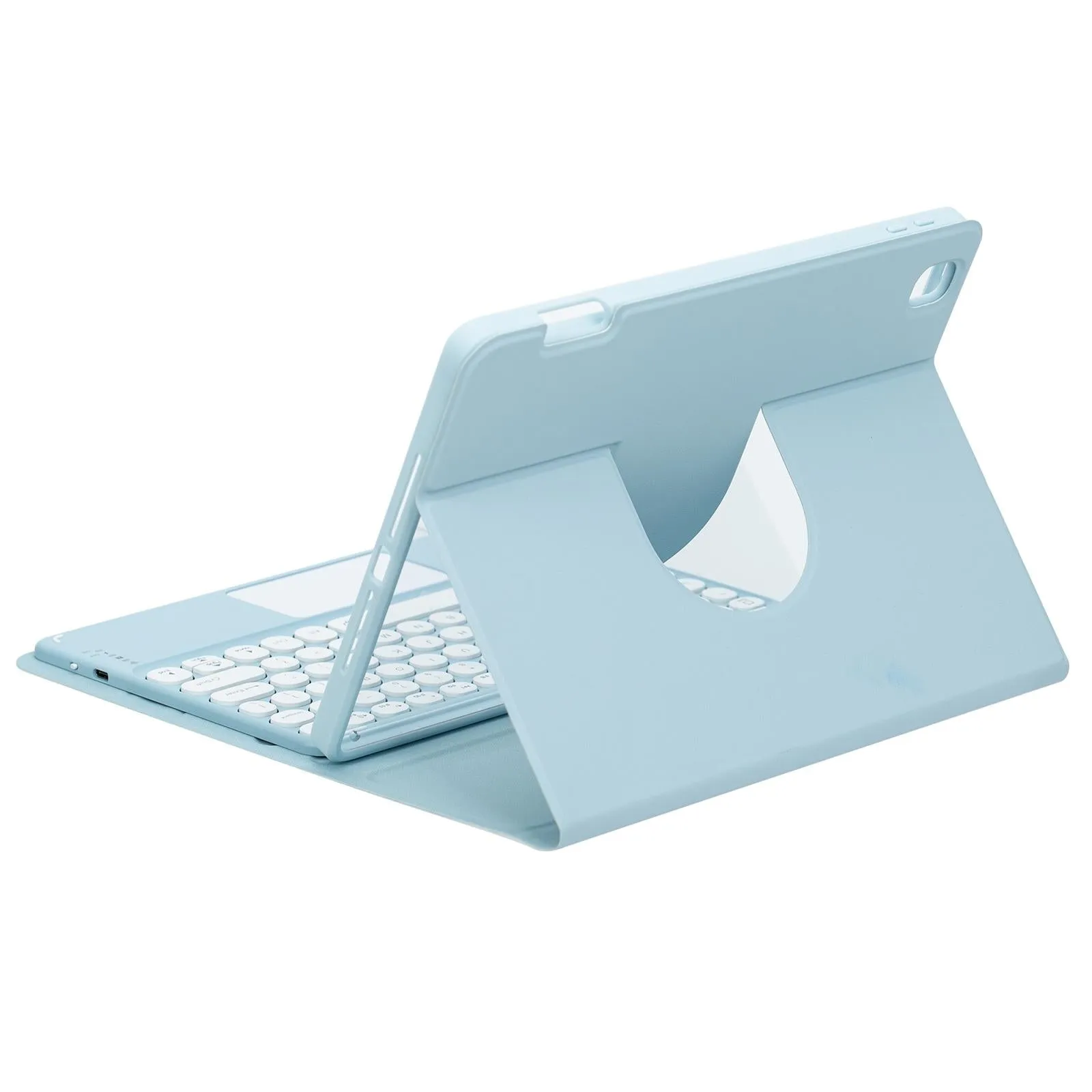 360 Degree Rotatable Bluetooth Keyboard Leather Case - Square Button