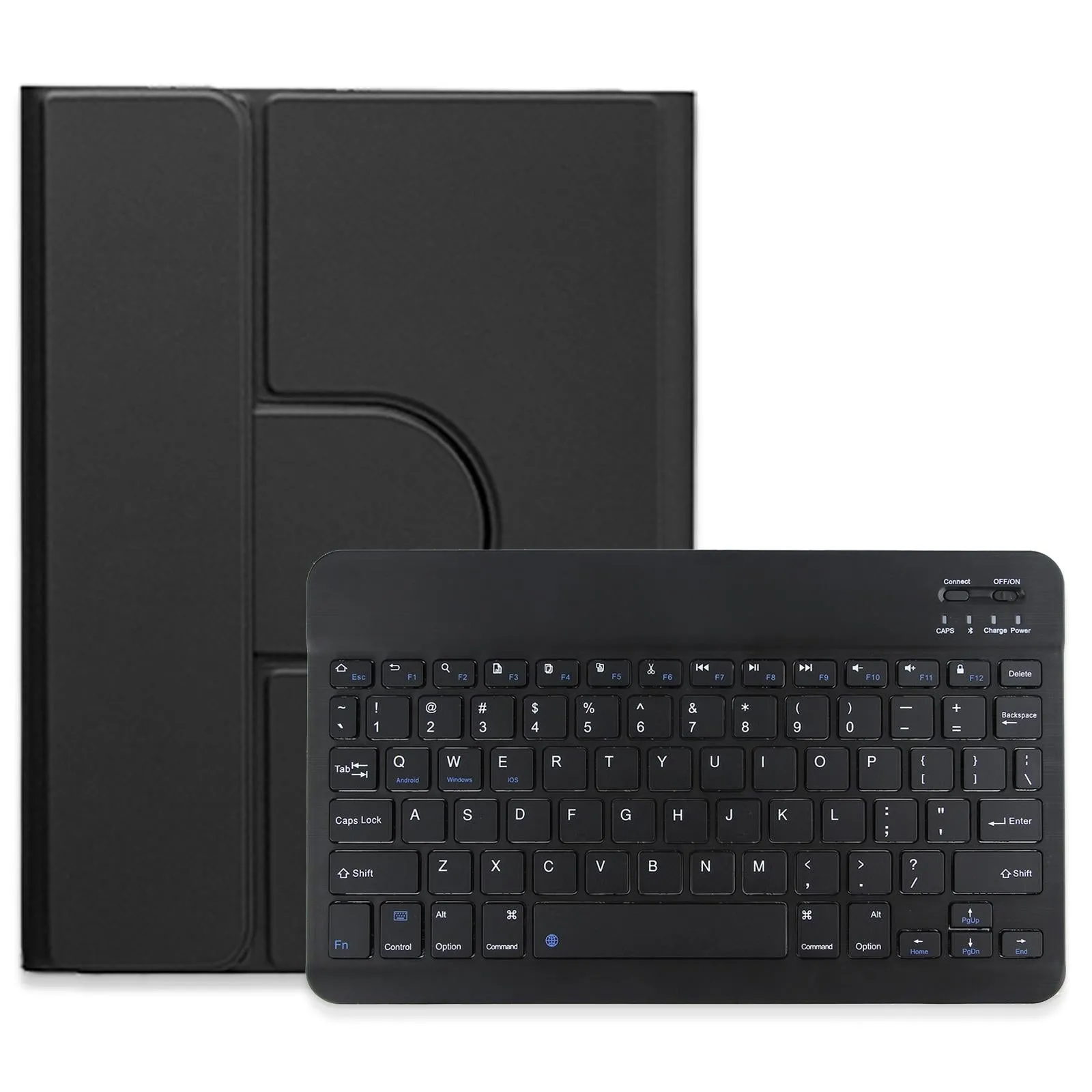 360 Degree Rotatable Bluetooth Keyboard Leather Case - Square Button