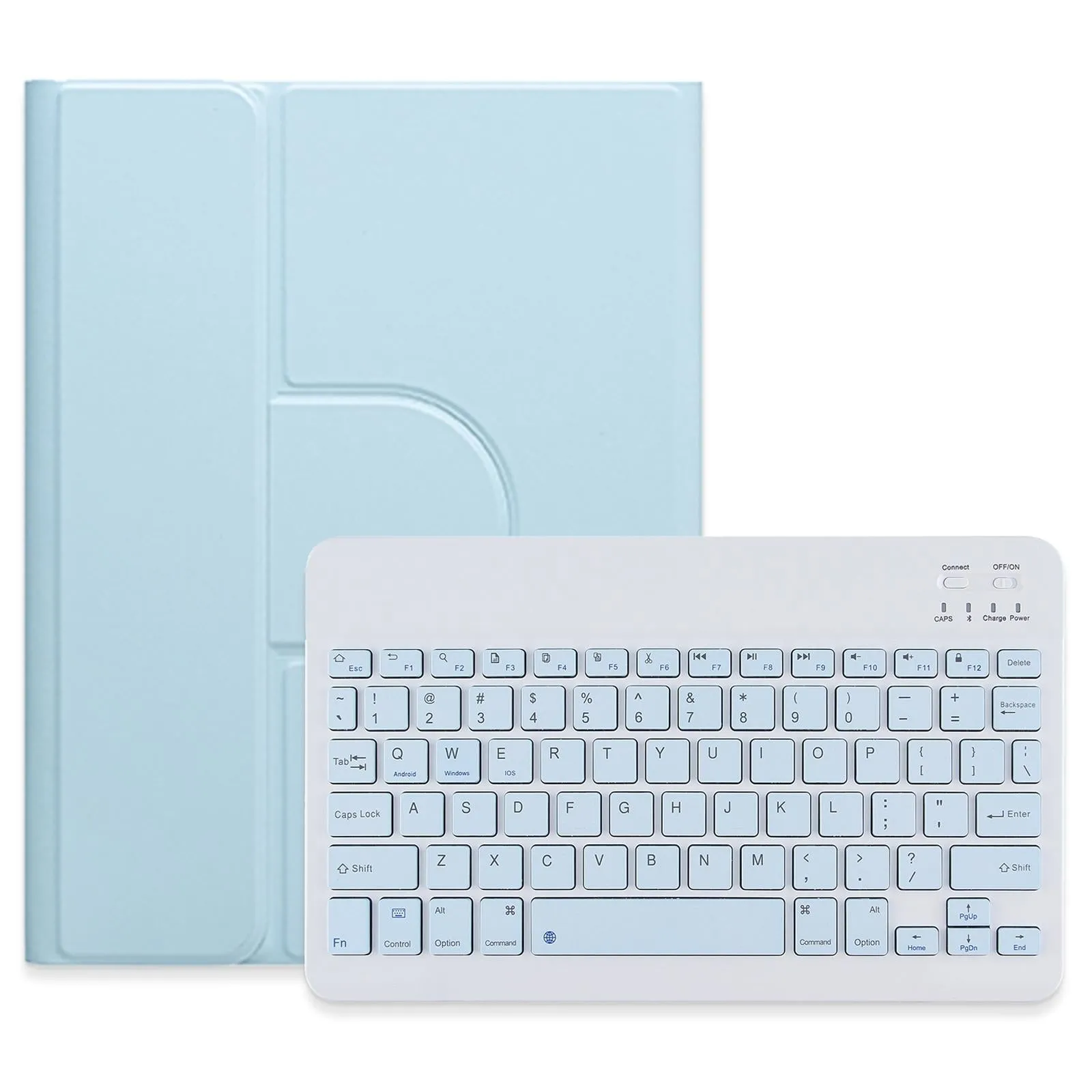 360 Degree Rotatable Bluetooth Keyboard Leather Case - Square Button