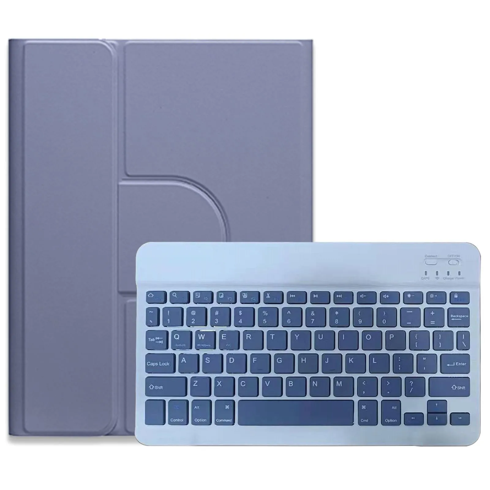 360 Degree Rotatable Bluetooth Keyboard Leather Case - Square Button