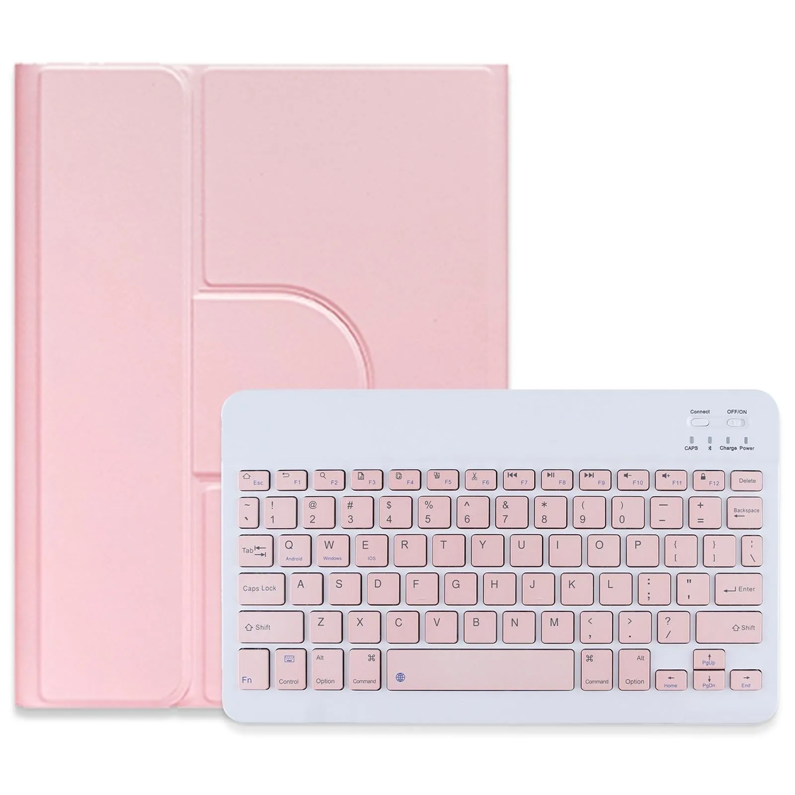360 Degree Rotatable Bluetooth Keyboard Leather Case - Square Button