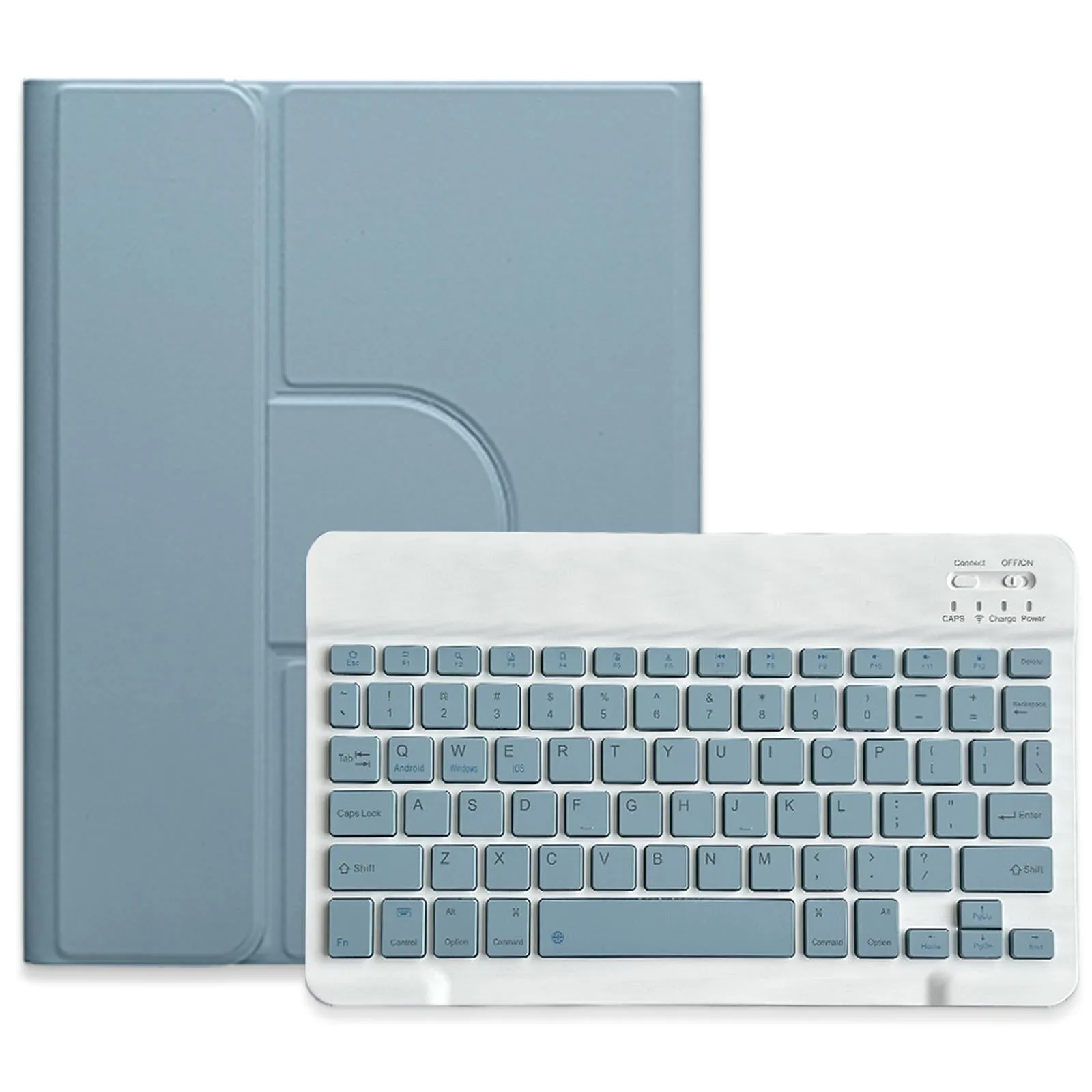 360 Degree Rotatable Bluetooth Keyboard Leather Case - Square Button