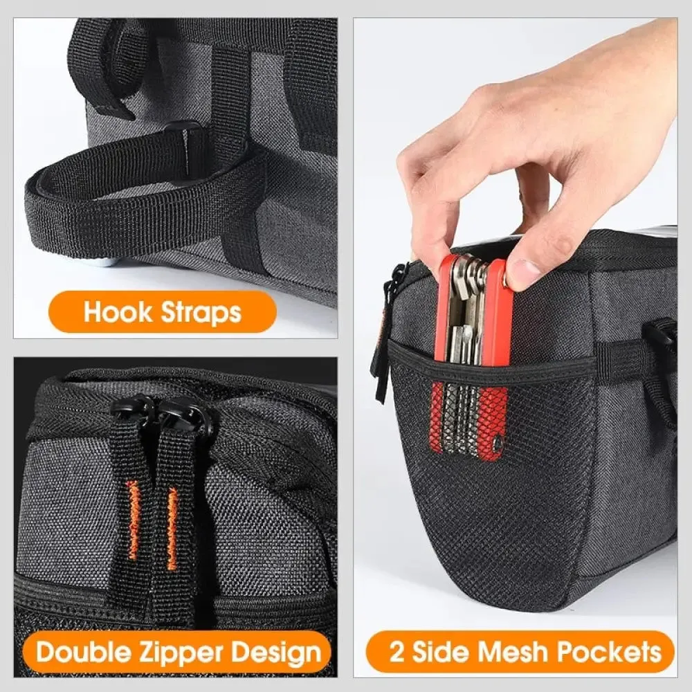 4.5l Handlebar Bicycle Bag with 7.5 Inch Touch Screen Phone Case