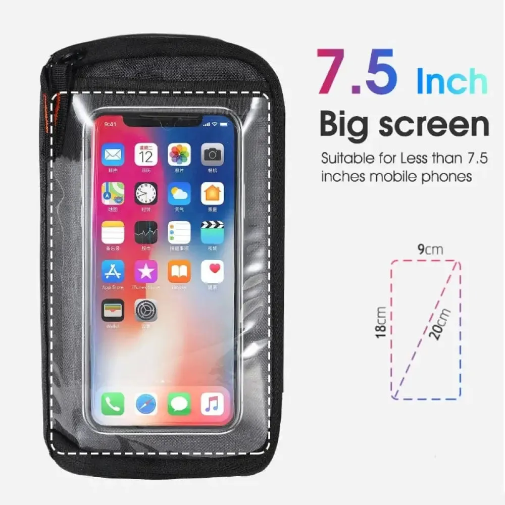 4.5l Handlebar Bicycle Bag with 7.5 Inch Touch Screen Phone Case