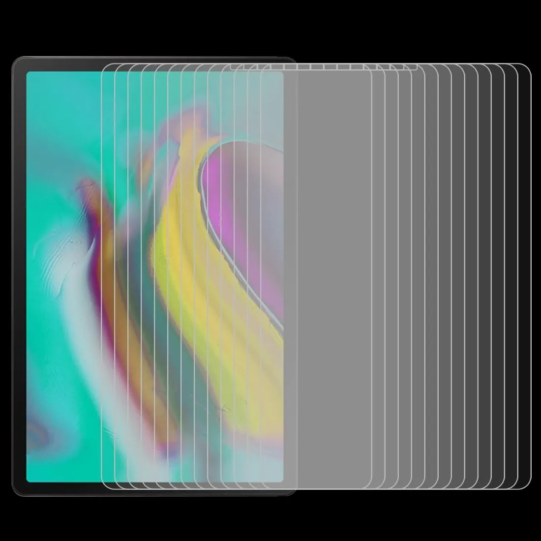 75-piece Tempered Glass Film for Samsung Galaxy Tab a 10.1 2019 - Anti-fingerprint Explosion-proof 9h Hardness