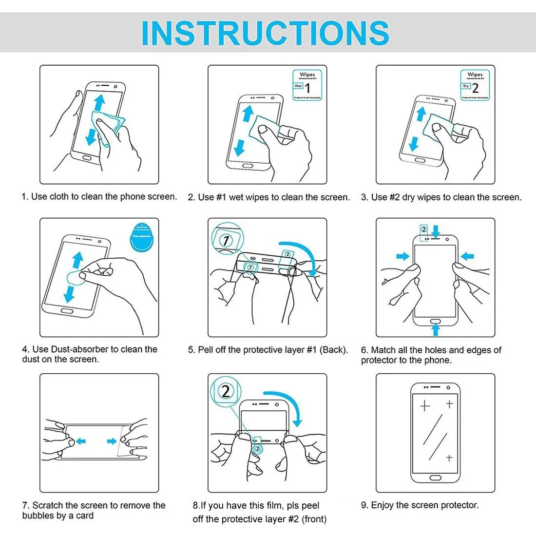 75-piece Tempered Glass Film for Samsung Galaxy Tab a 10.1 2019 - Anti-fingerprint Explosion-proof 9h Hardness