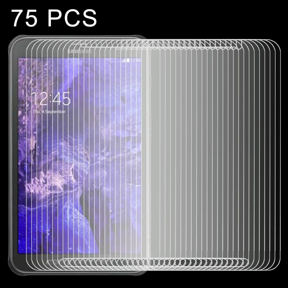 75-piece Tempered Glass Film for Samsung Galaxy Tab Active / T360 - 0.4mm 9h  Hardness 2.5d Explosion-proof