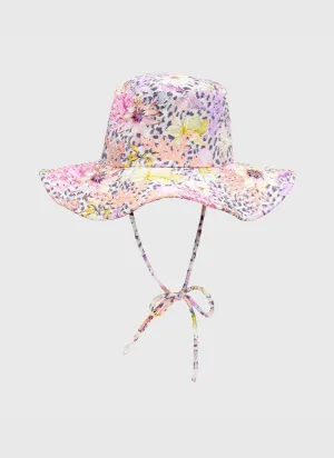 AQUA BLU LYCRA HAT - DAISY