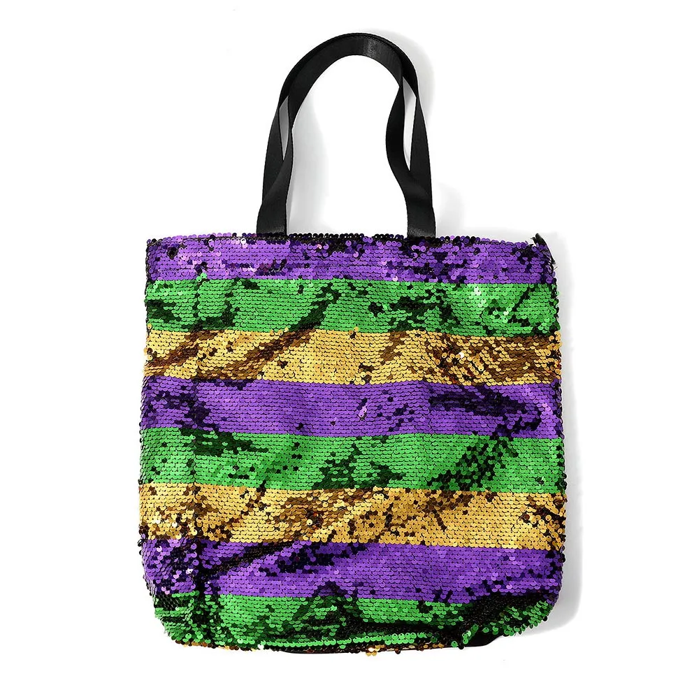 iLLASPARKZ Mardi Gras Sequin Tote Bag