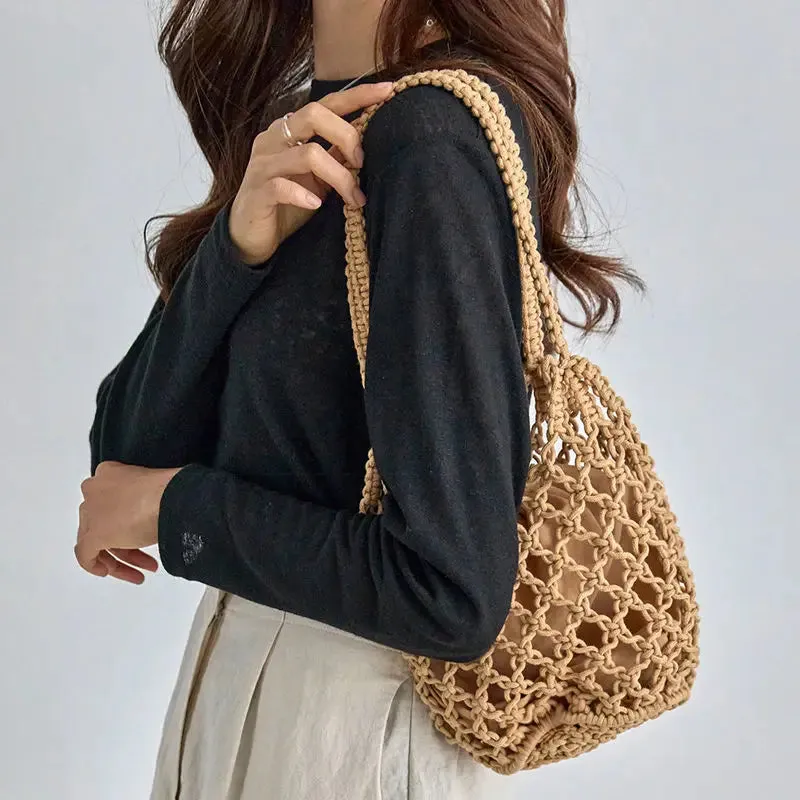 Knitted Bucket Rope Bag