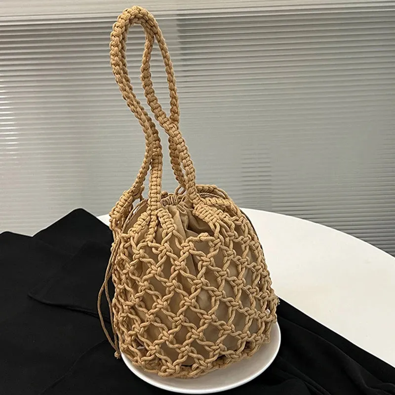 Knitted Bucket Rope Bag