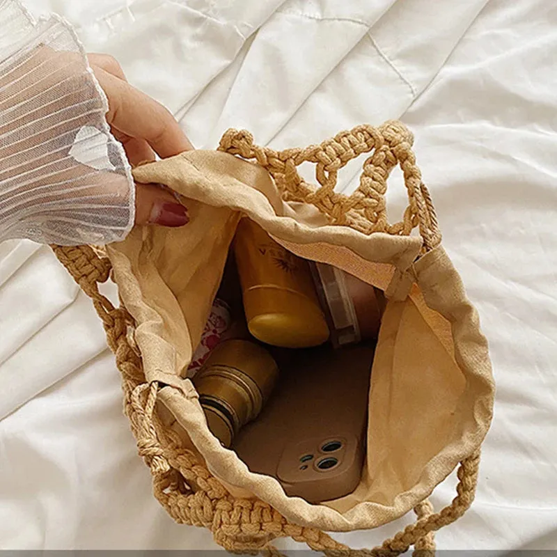 Knitted Bucket Rope Bag