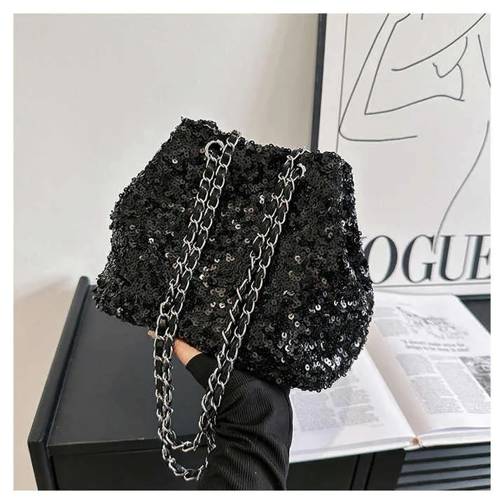 Ladies Popular Sequin Purse Designer-حقيبة يد نسائية أنيقة
