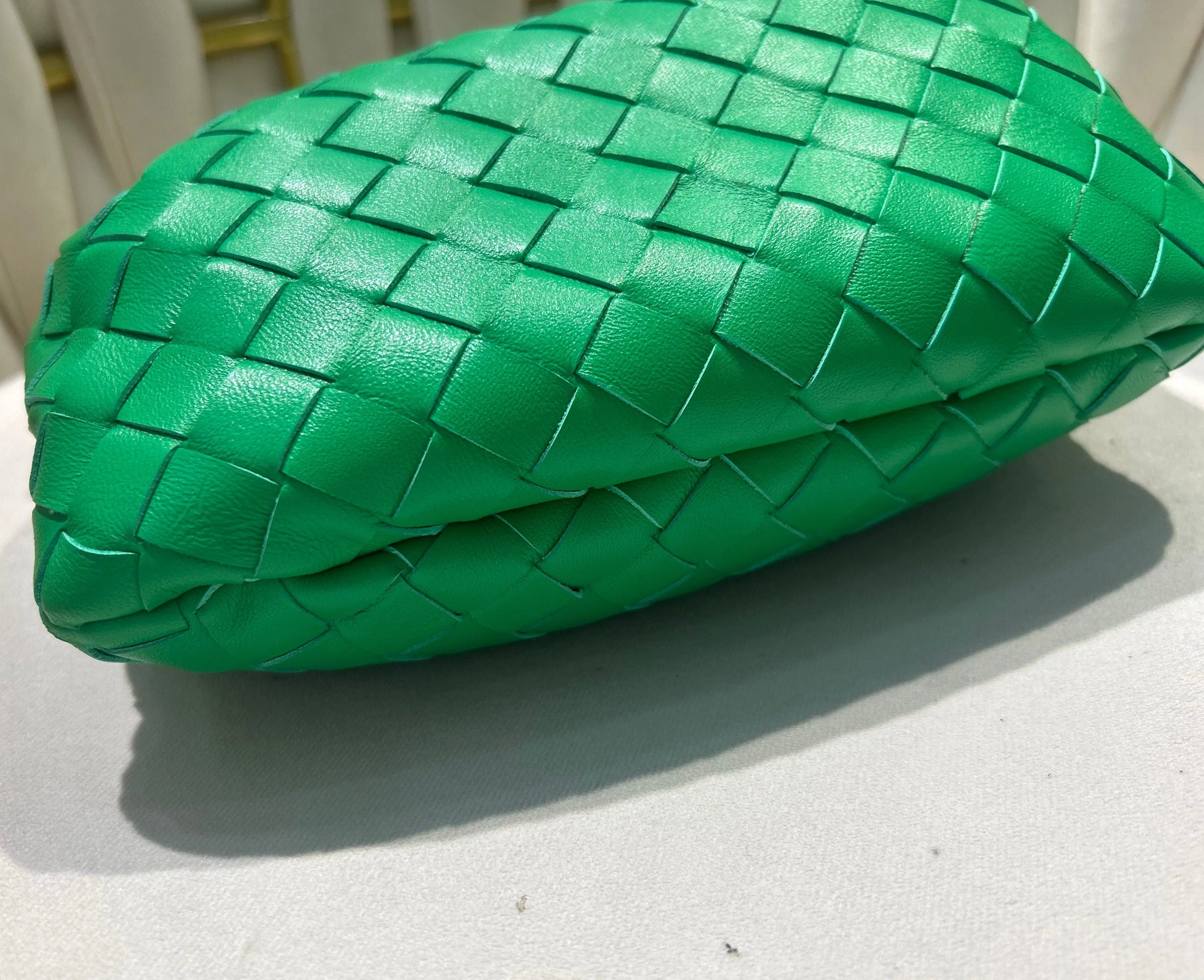 Lambskin Knotted Intrecciato Leather Handbag, Handcrafted Premium Quality Genuine Leather Handbag, Daily Fashion Lady Bag, Designer Bag