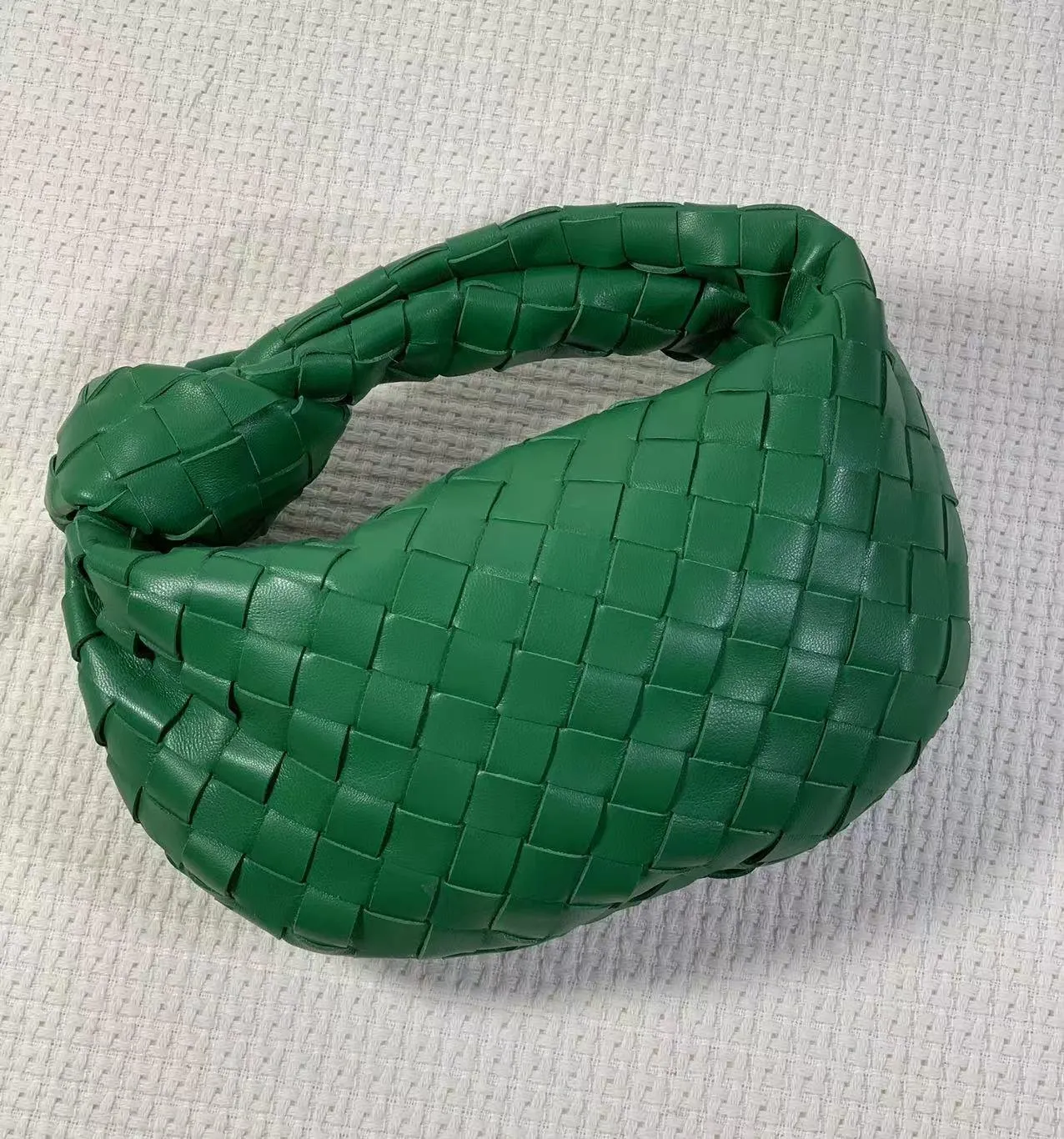 Lambskin Knotted Intrecciato Leather Handbag, Handcrafted Premium Quality Genuine Leather Handbag, Daily Fashion Lady Bag, Designer Bag