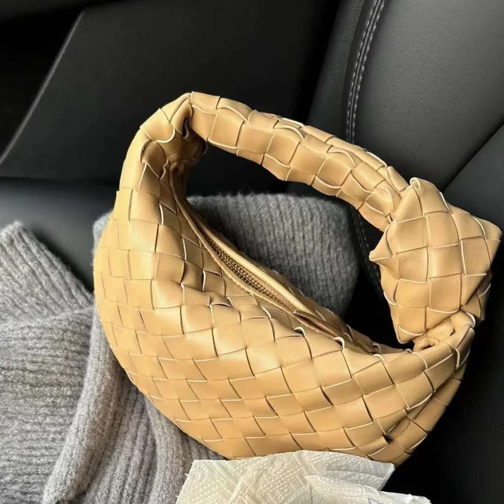 Lambskin Knotted Intrecciato Leather Handbag, Handcrafted Premium Quality Genuine Leather Handbag, Daily Fashion Lady Bag, Designer Bag