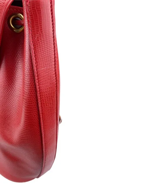Le Loup Paris, Women's Vintage Leather Backpack, Red