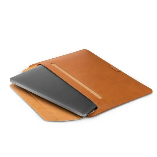 MOSHI Muse 13" 3-in-1 Slim Laptop Sleeve and Stand - Caramel Brown