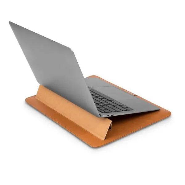 MOSHI Muse 13" 3-in-1 Slim Laptop Sleeve and Stand - Caramel Brown