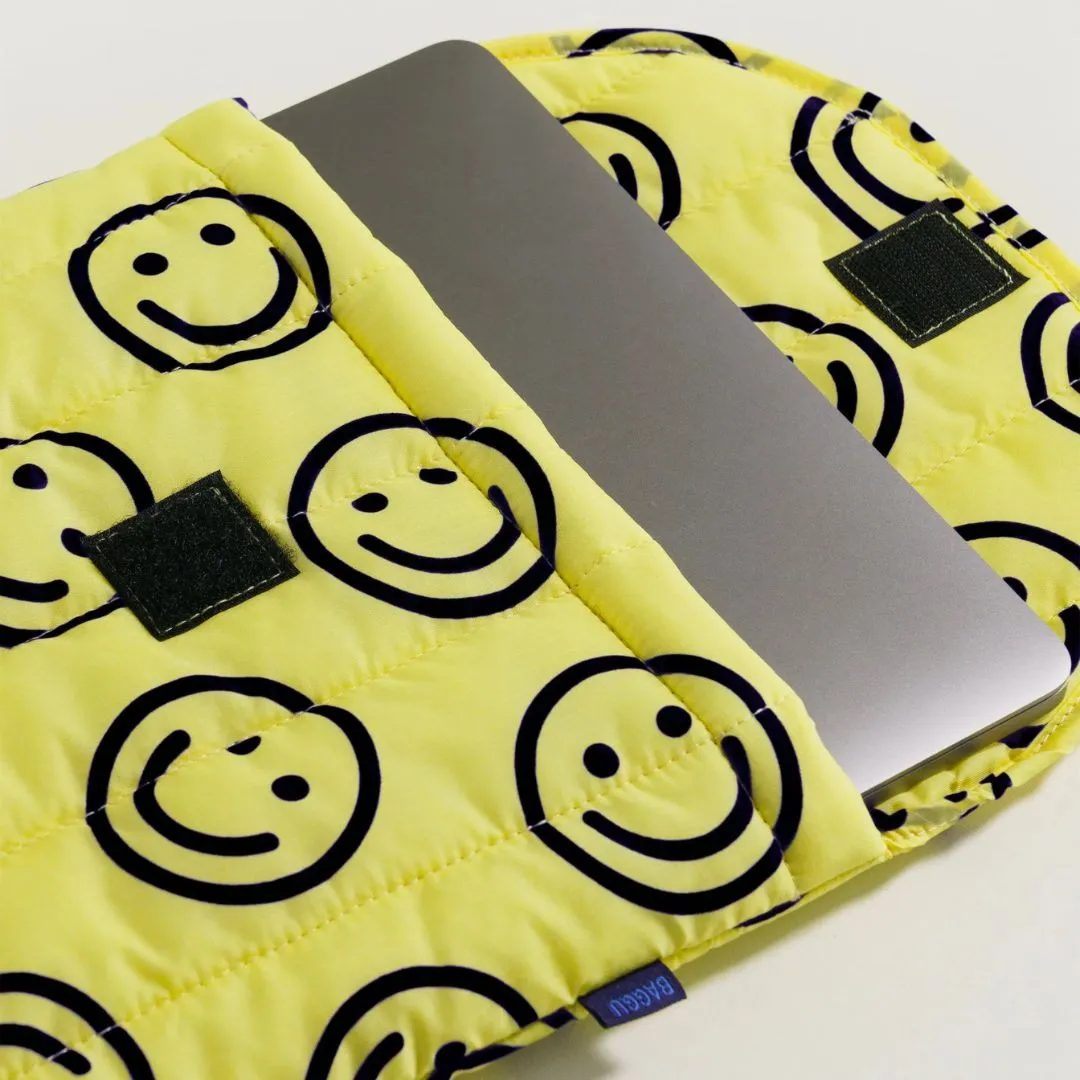 Puffy Laptop Sleeve 16" (Yellow Happy)