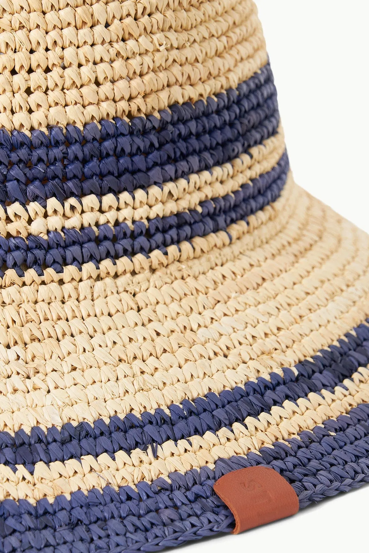 RITA BUCKET HAT | NATURAL NAVY