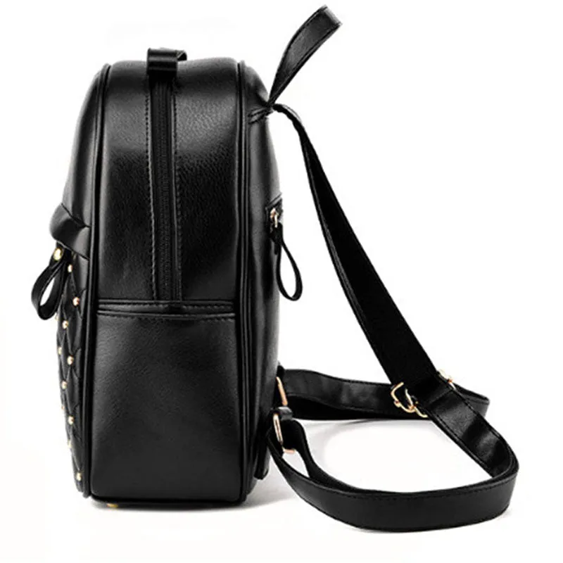 Women Backpacks 2017 Hot Sale Fashion Causal Bags High Quality Bead Female Shoulder Bag PU Leather Backpacks For Girls